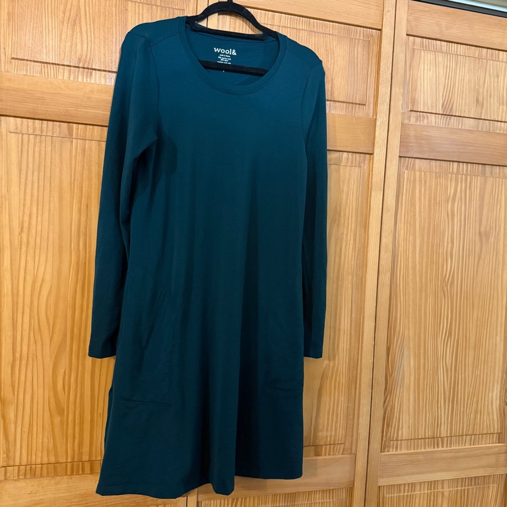LAST CHANCE CLOSET CLOSING Wool& Eliza Swing Dress Merino Wool Blend - Picture 2 of 4